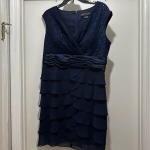 Jessica Howard Blue Ruffled Dress
